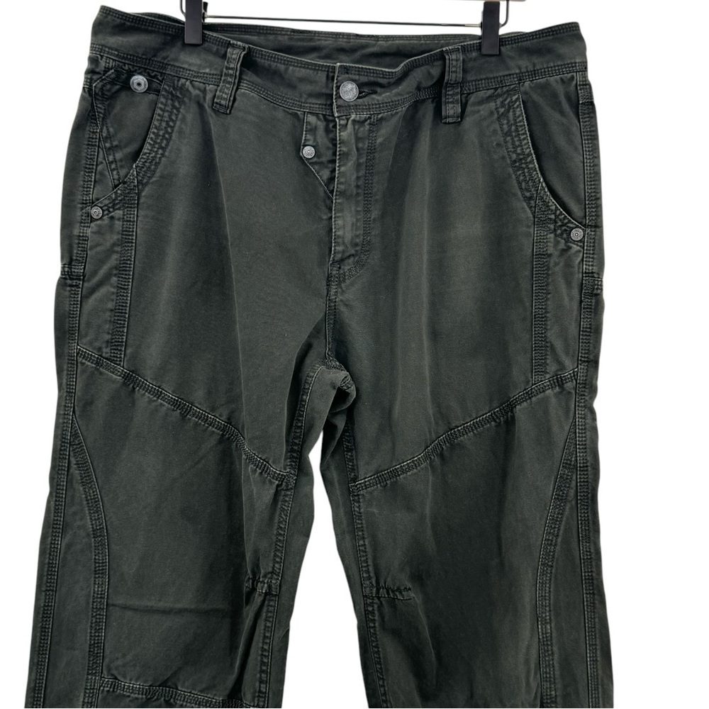Men's Utility Pants Faded Black Tactical Straight Leg Cool Accents | 36” x 33” - Picture 2 of 13